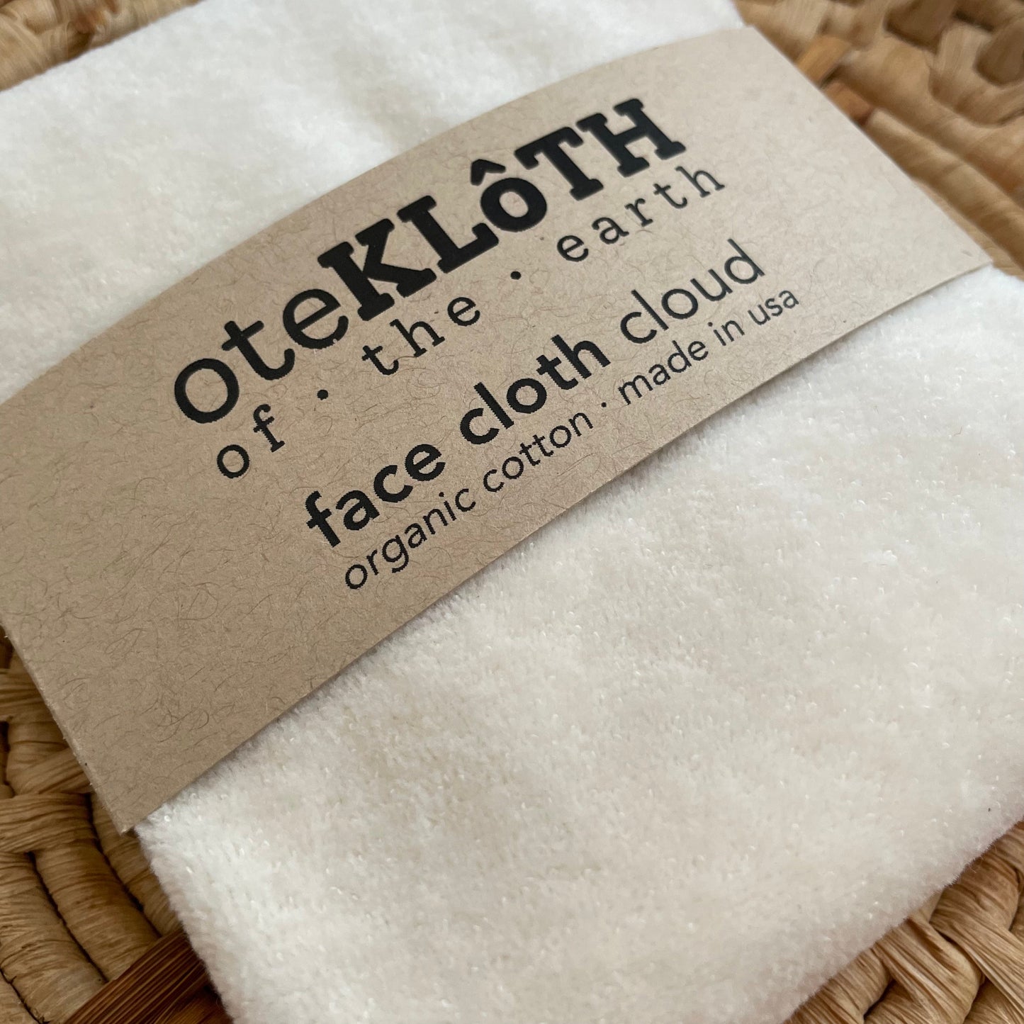 Organic Cotton Face Cloth in Cloud