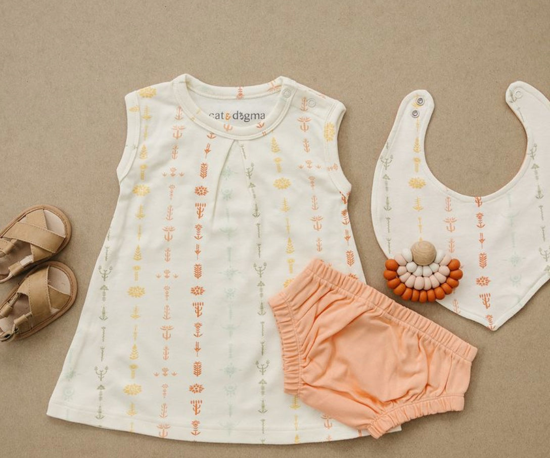 Floral Organic Cotton Dress w/ Bloomers