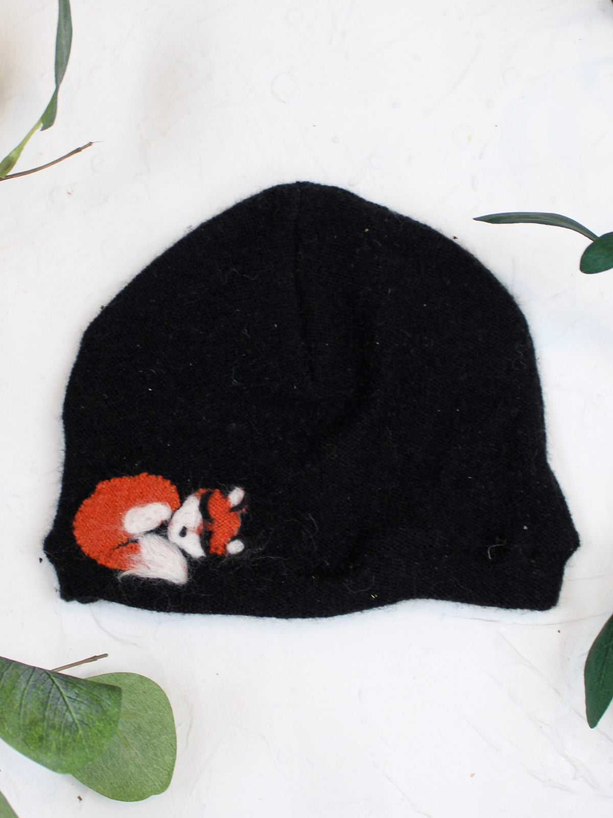 Sleeping Fox Cashmere Baby Hat