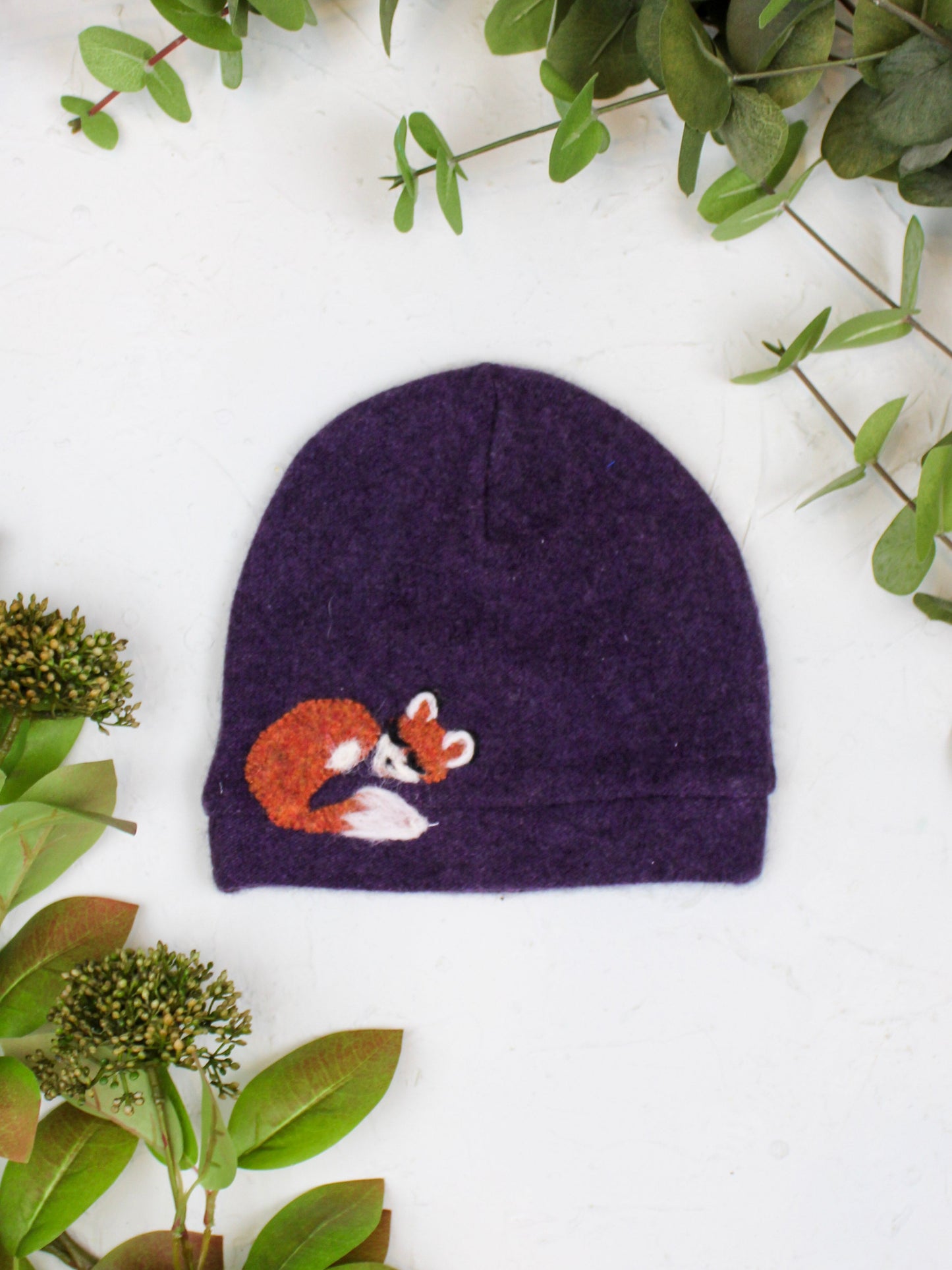 Sleeping Fox Cashmere Kids Hat