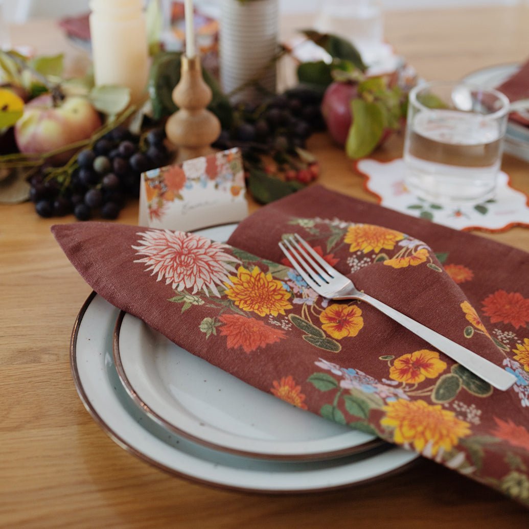 RUSSET LINEN TABLE NAPKINS