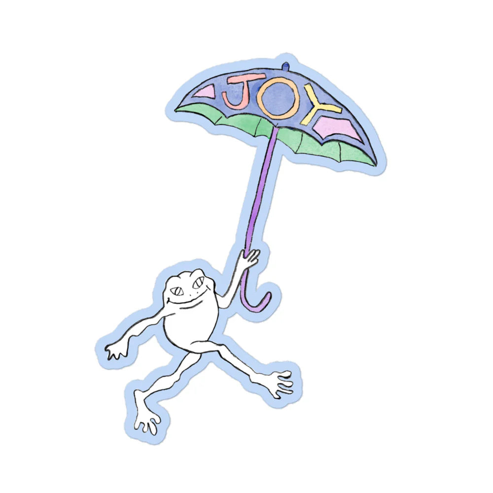 blue joy frog sticker