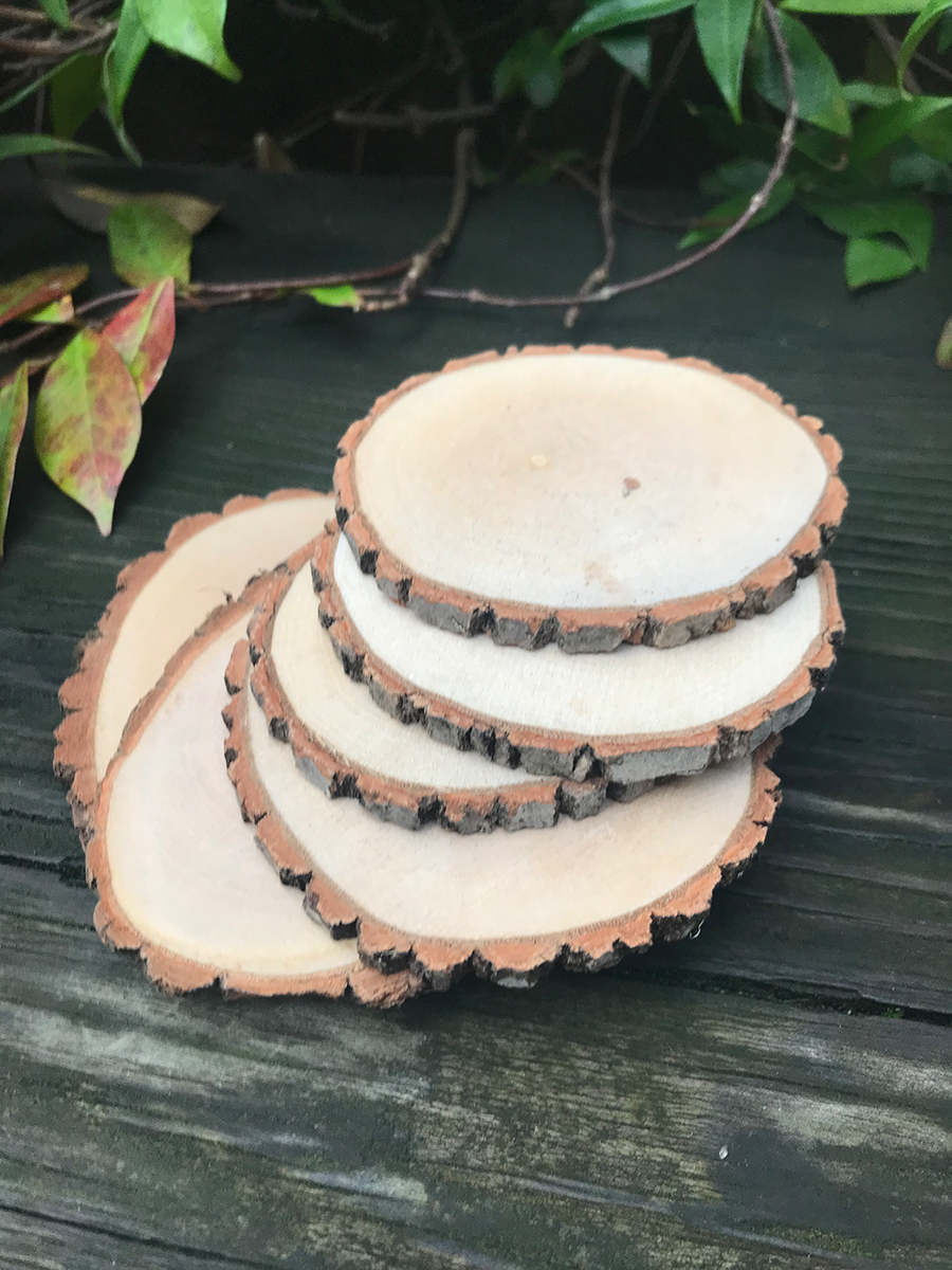 Bark Edged Round Wood