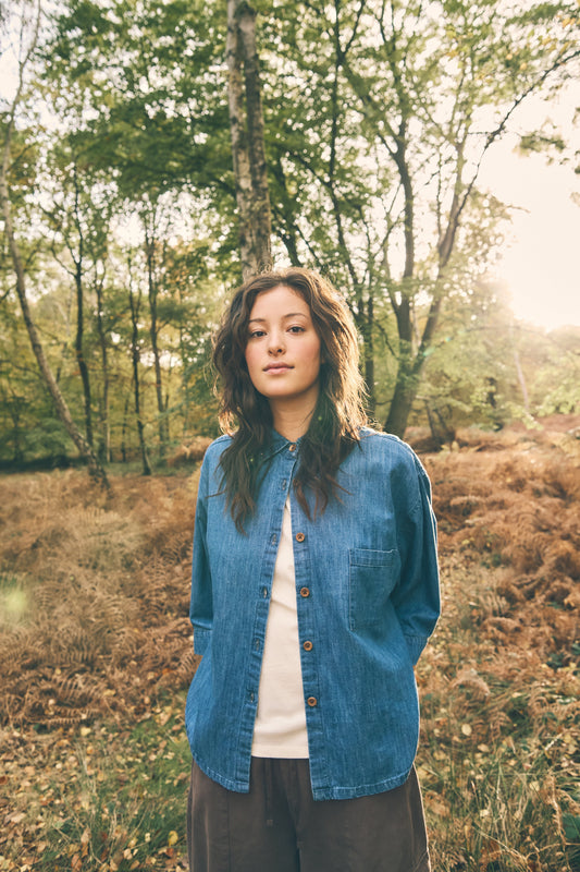 The Chambray Denim Shirt Women