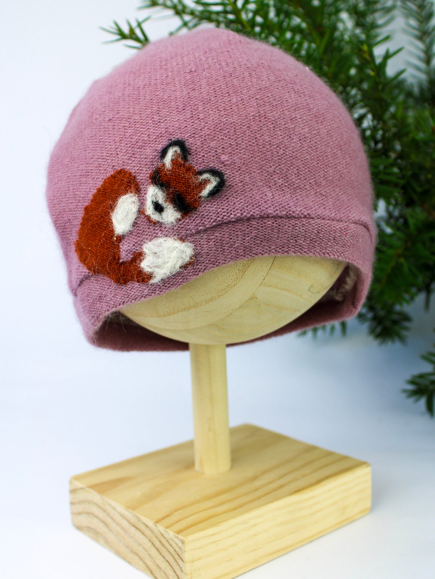 Sleeping Fox Cashmere Baby Hat