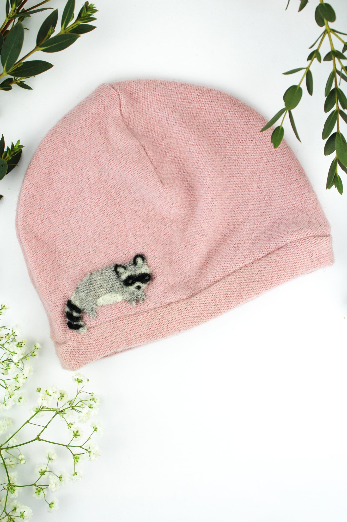 Raccoon Cashmere Baby Hat