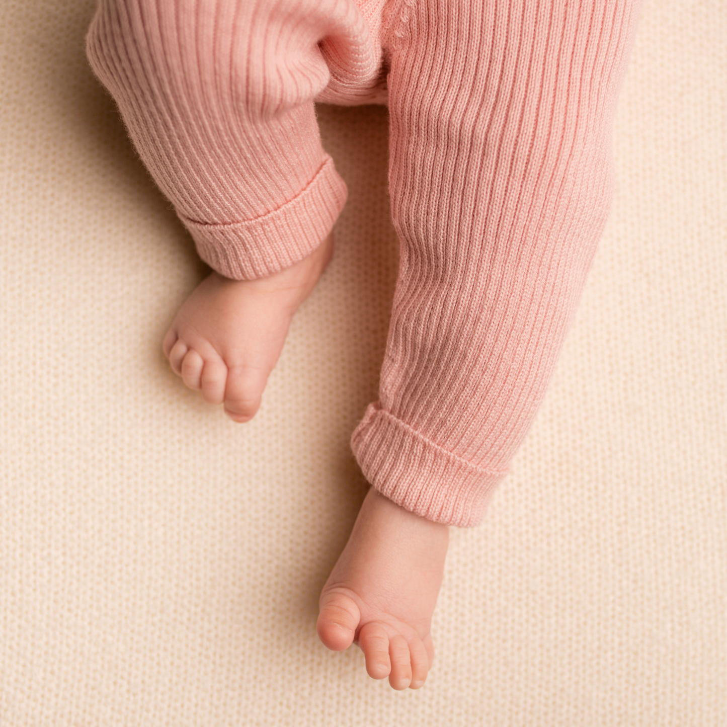 Virgin Merino Wool Leggings - Dusty Rose