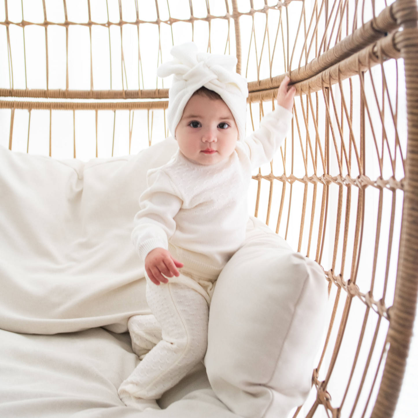 Virgin Merino Wool Sweater - Latte White