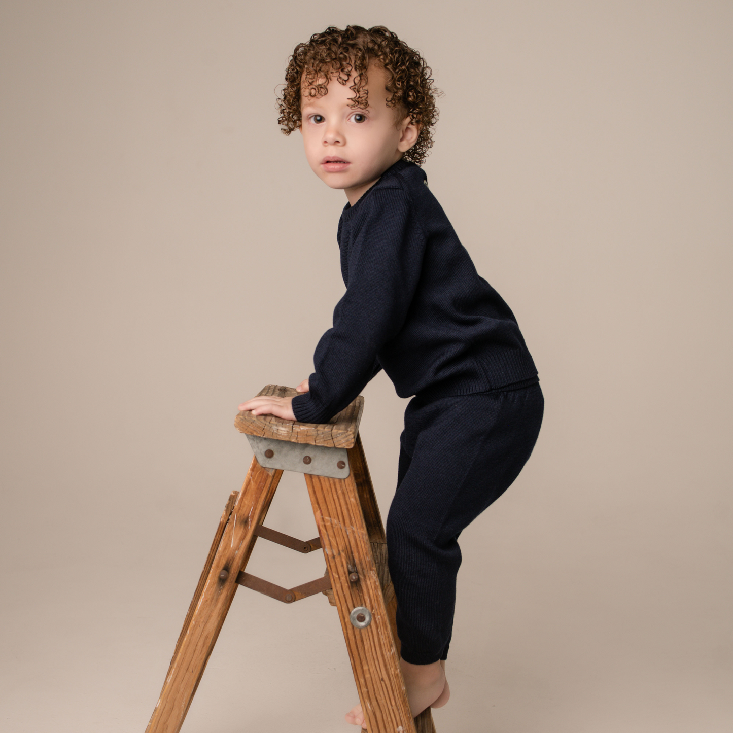 Virgin Merino Wool Sweater - Midnight Blue