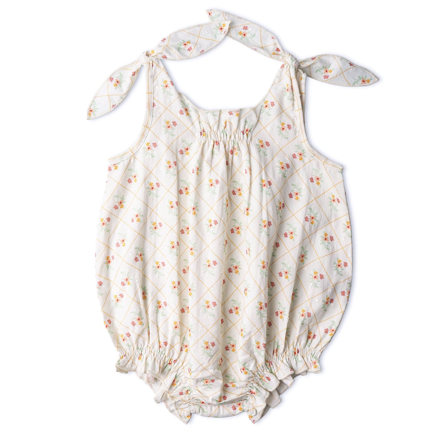 Organic Tie Shoulder Bubble Romper