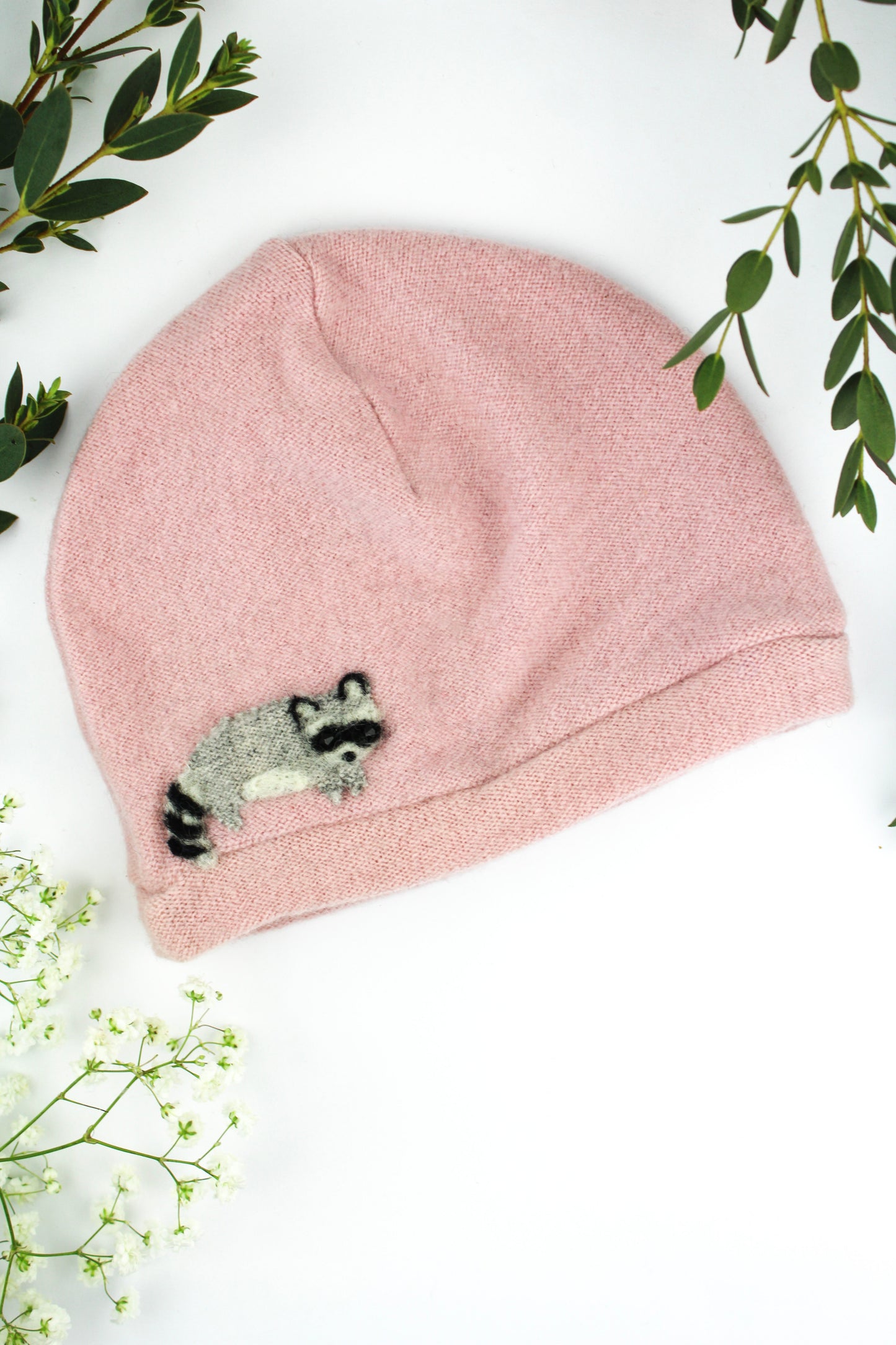 Raccoon Cashmere Baby Hat