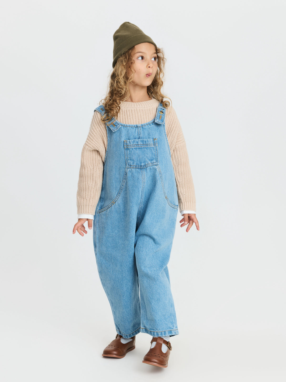 The Oversized Denim Dungaree Kids