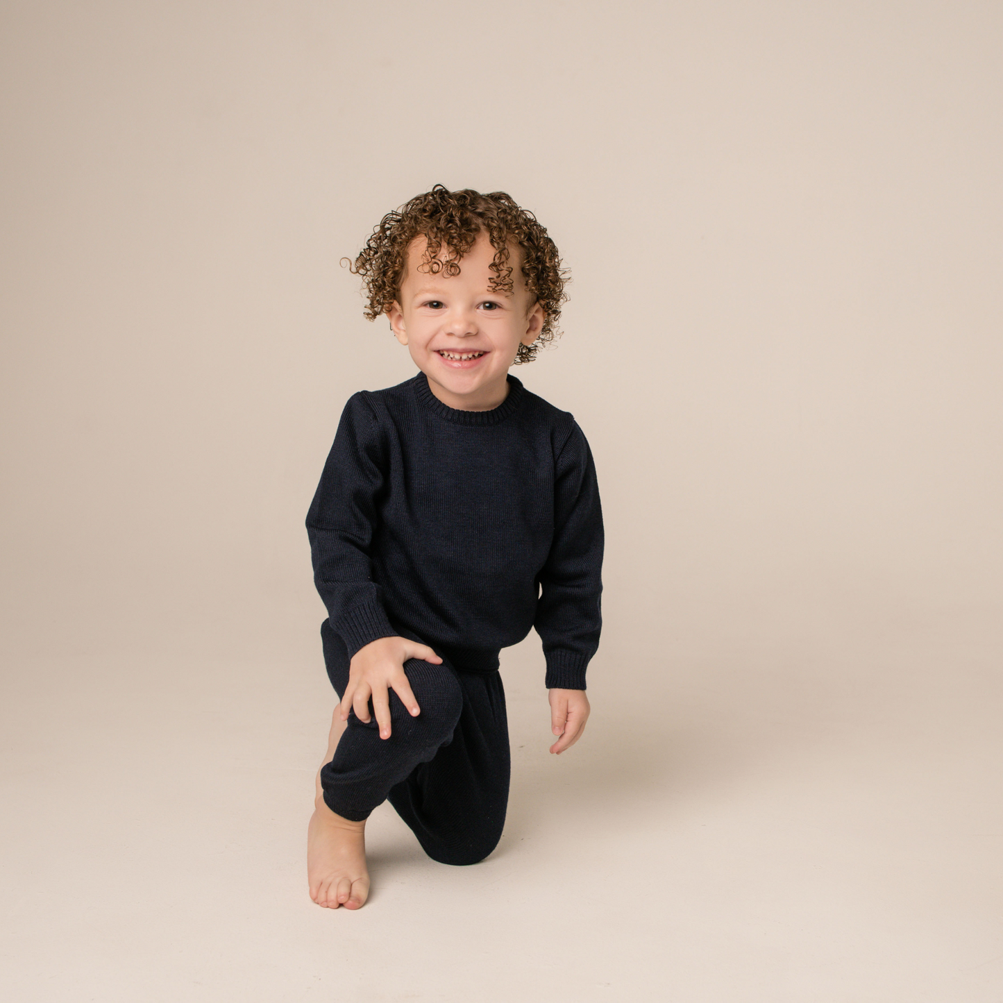 Virgin Merino Wool Sweater - Midnight Blue