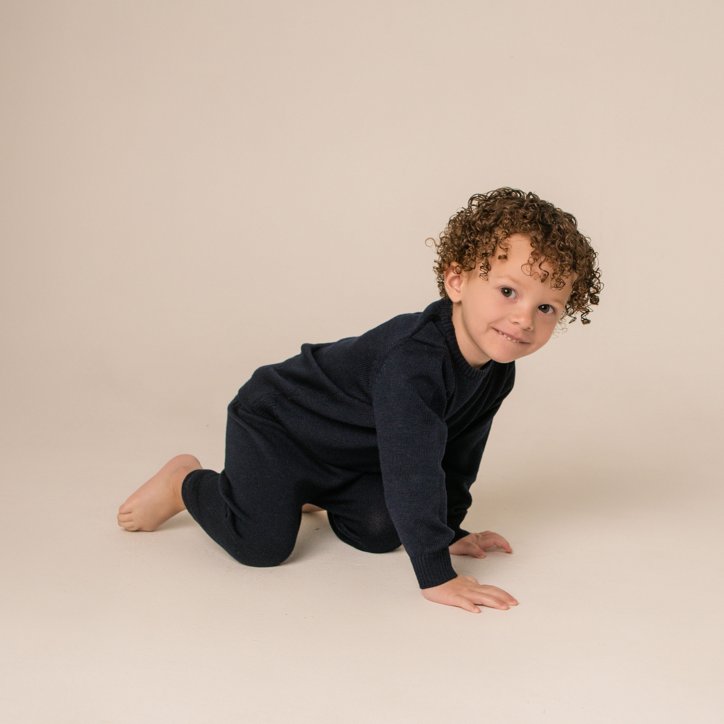 Virgin Merino Wool Sweater - Midnight Blue