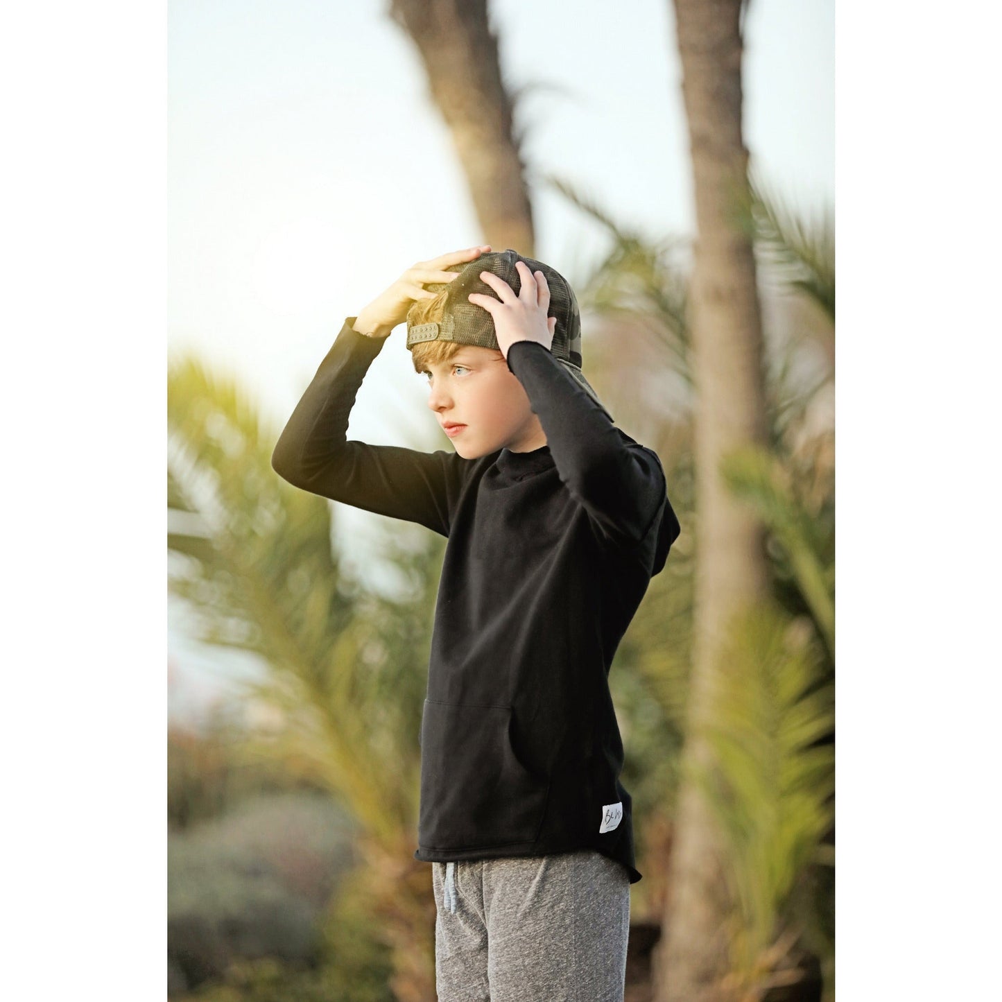 Organic Benji Kids’ Hoodie  Black