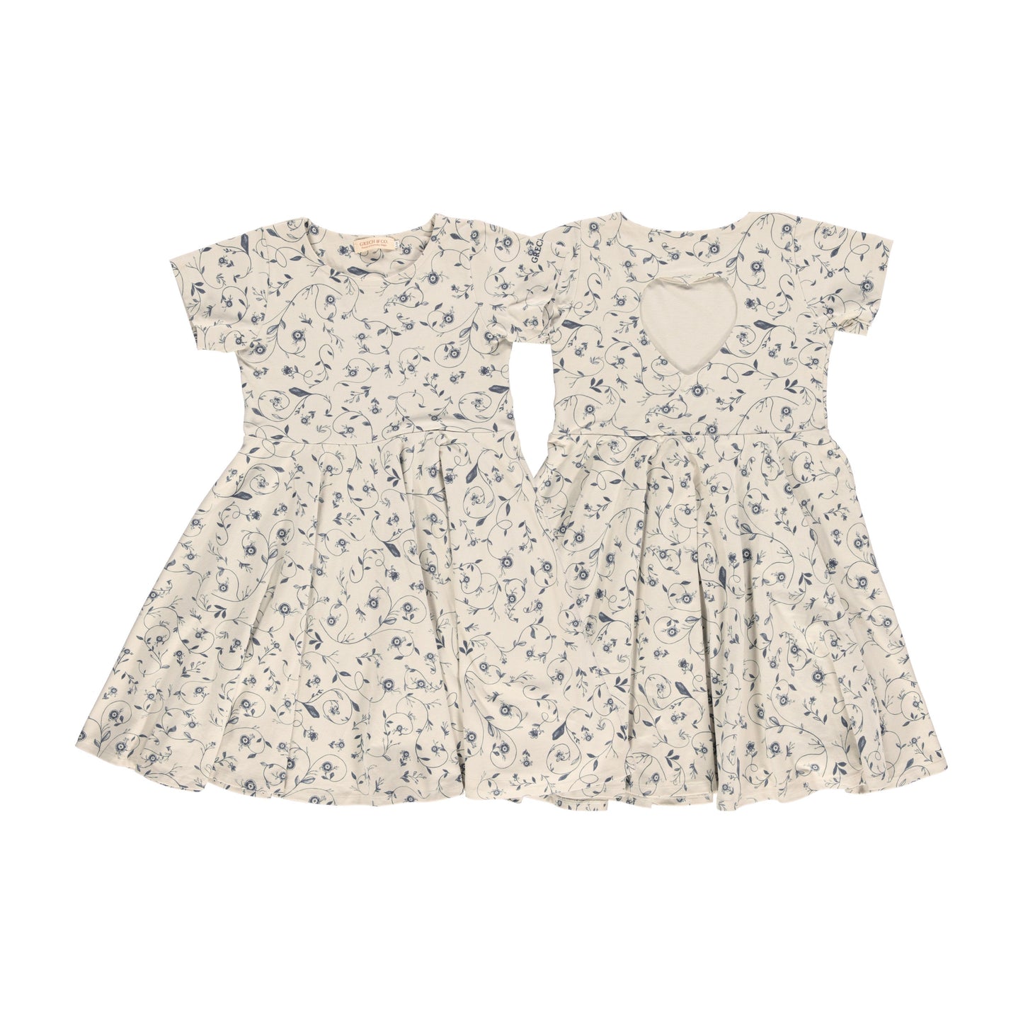 Sweetheart Twirl Dress in Scandi Floral