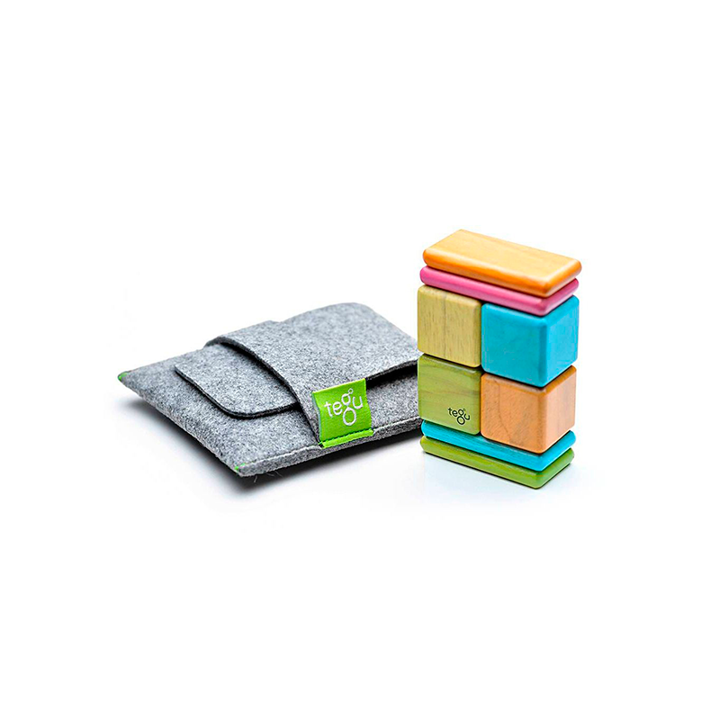 Original Pocket Pouch Magnetic Wooden Blocks -8 pieces