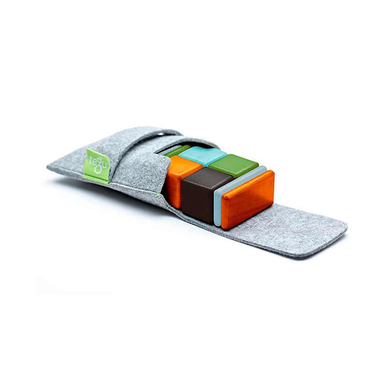 Original Pocket Pouch Magnetic Wooden Blocks -8 pieces