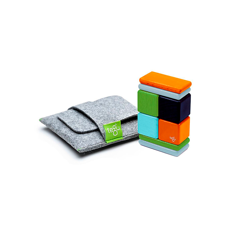 Original Pocket Pouch Magnetic Wooden Blocks -8 pieces