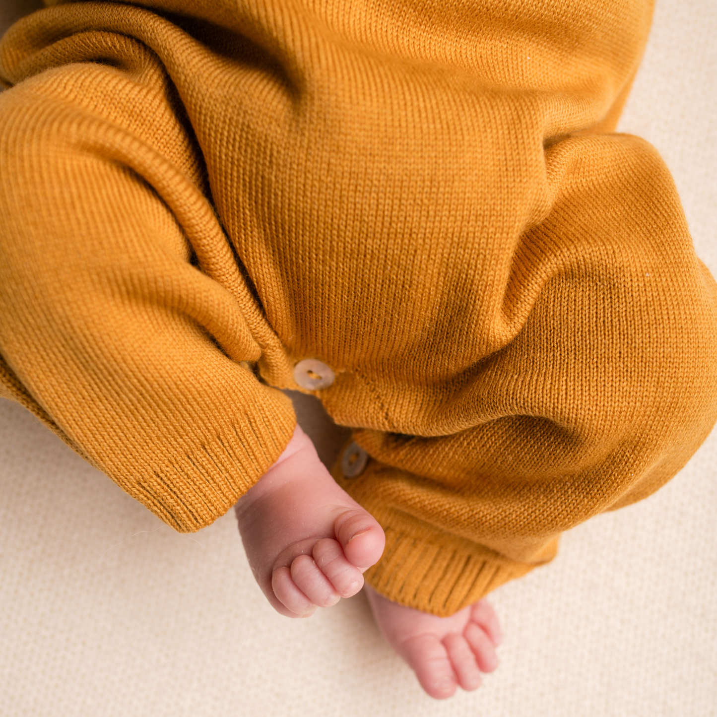 Virgin Merino Wool Squirrel Onesie - Honey