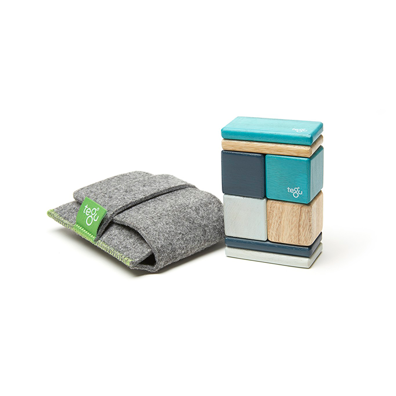 Original Pocket Pouch Magnetic Wooden Blocks -8 pieces