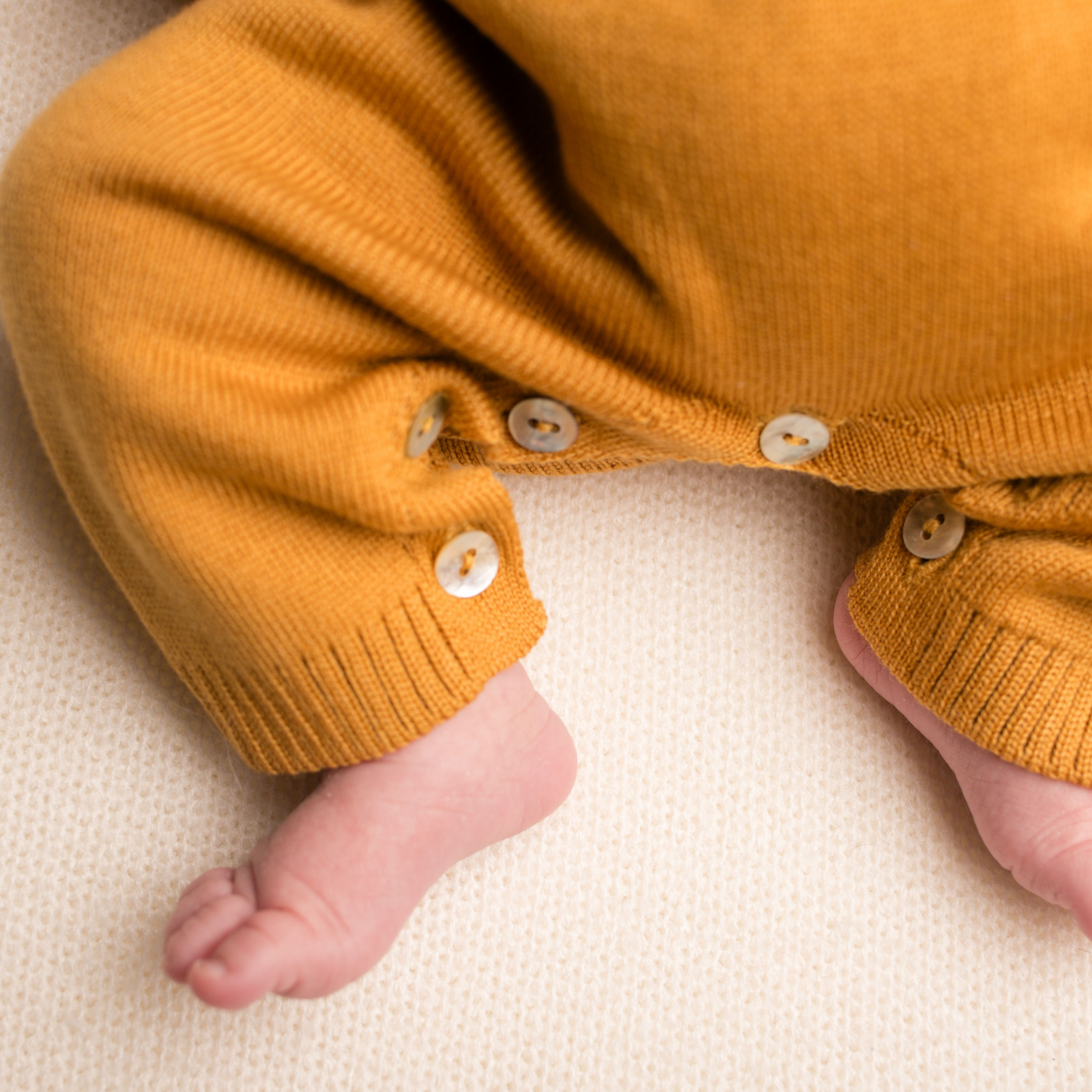 Virgin Merino Wool Squirrel Onesie - Honey