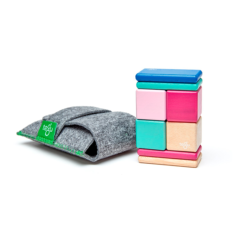 Original Pocket Pouch Magnetic Wooden Blocks -8 pieces