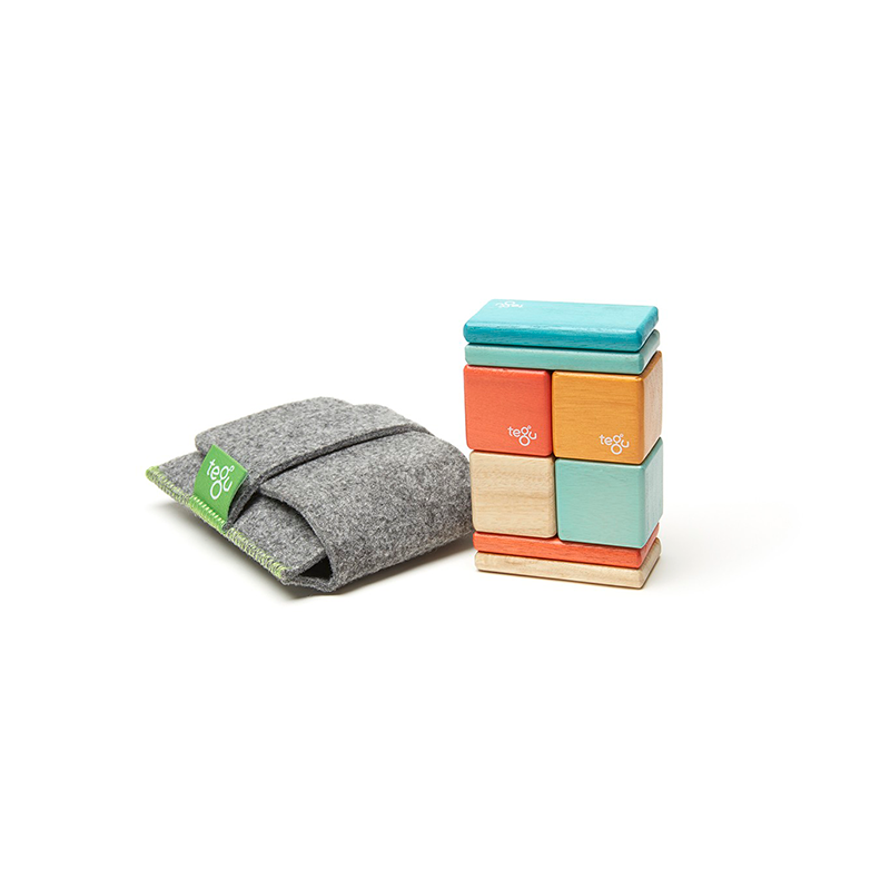 Original Pocket Pouch Magnetic Wooden Blocks -8 pieces