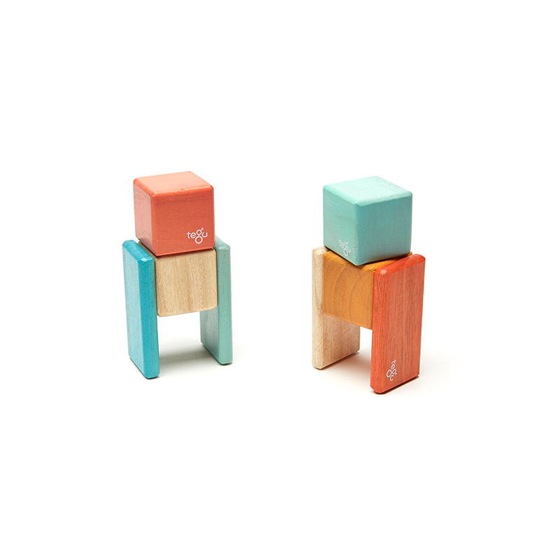 Original Pocket Pouch Magnetic Wooden Blocks -8 pieces