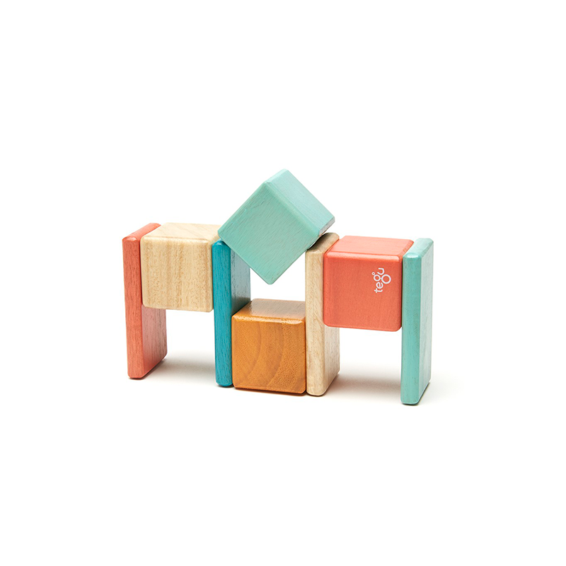 Original Pocket Pouch Magnetic Wooden Blocks -8 pieces