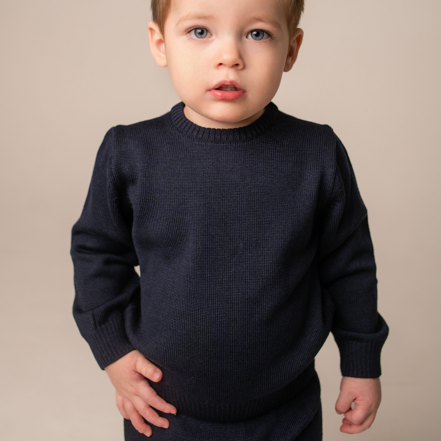 Virgin Merino Wool Sweater - Midnight Blue