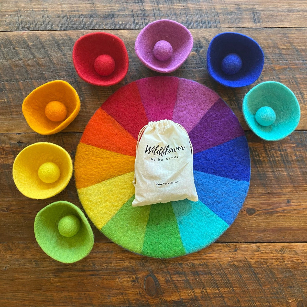 Rainbow Party Felt Bowls