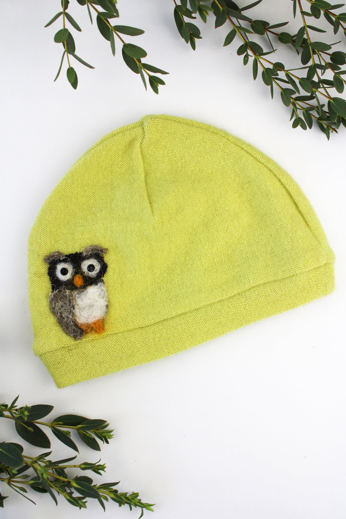 Owl Cashmere Baby Hat