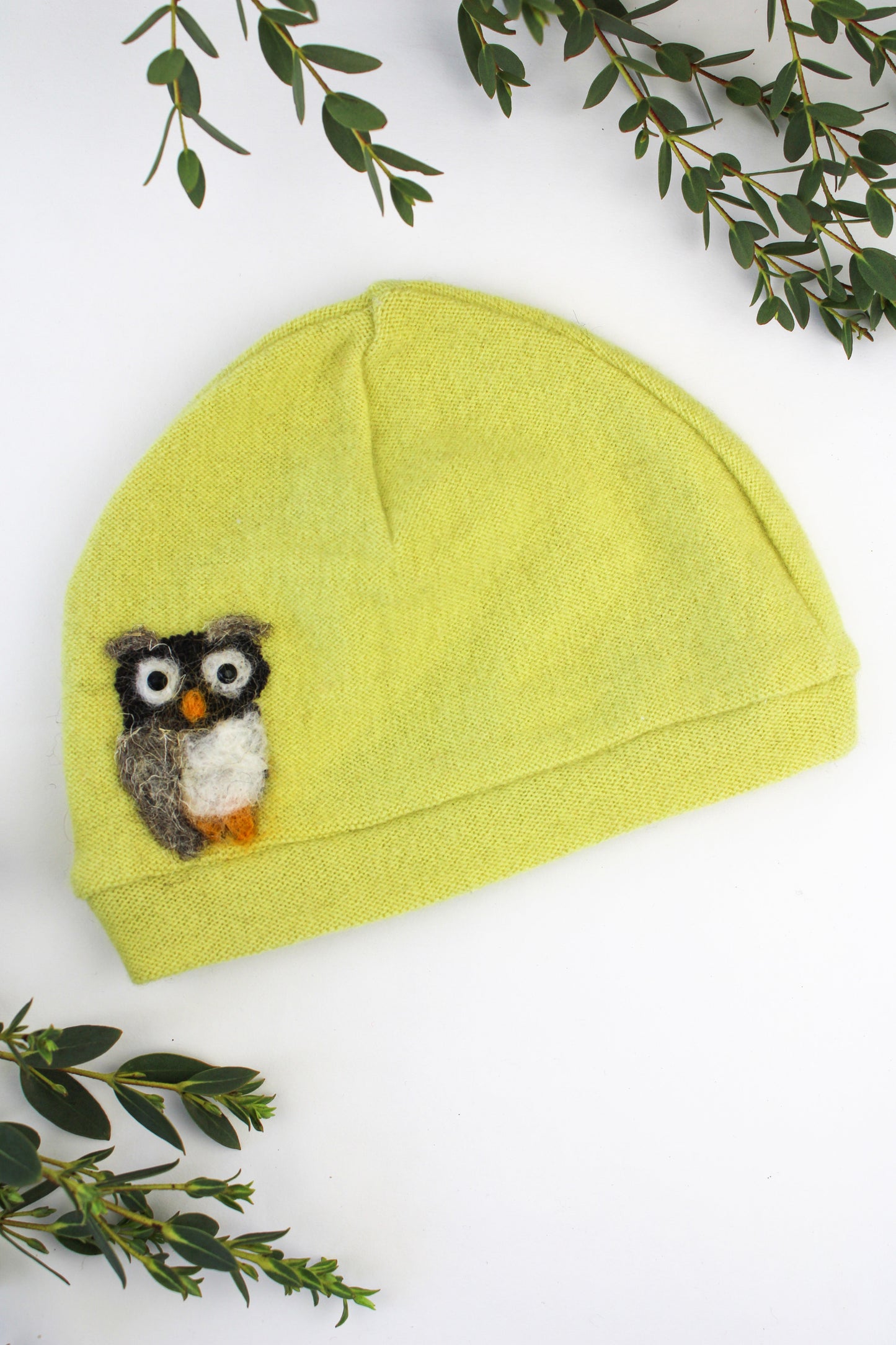 Owl Cashmere Baby Hat
