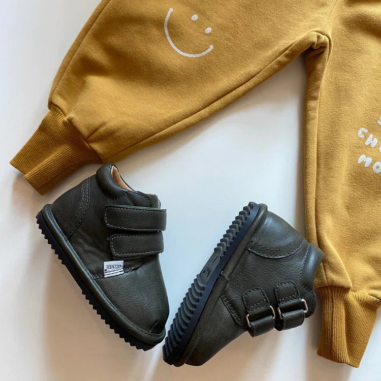 Barefoot Toddler Sneakers |Flexible Wide in Forest Green