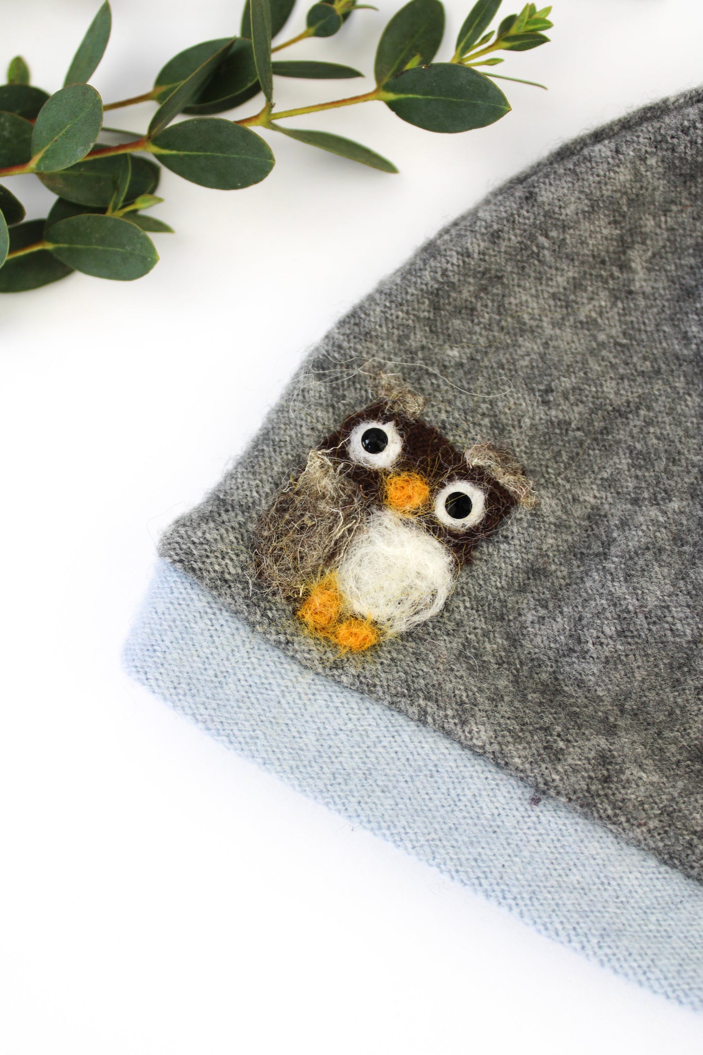 Owl Cashmere Baby Hat