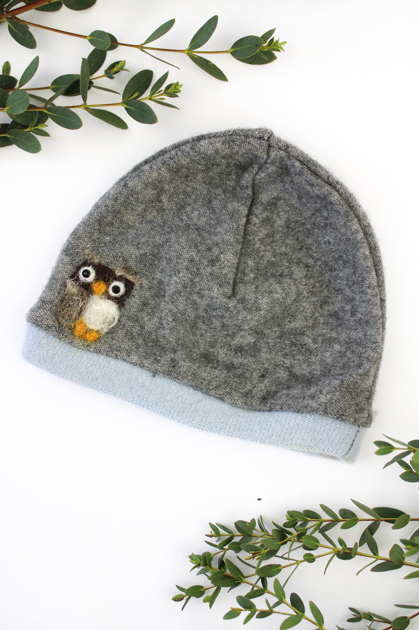 Owl Cashmere Baby Hat