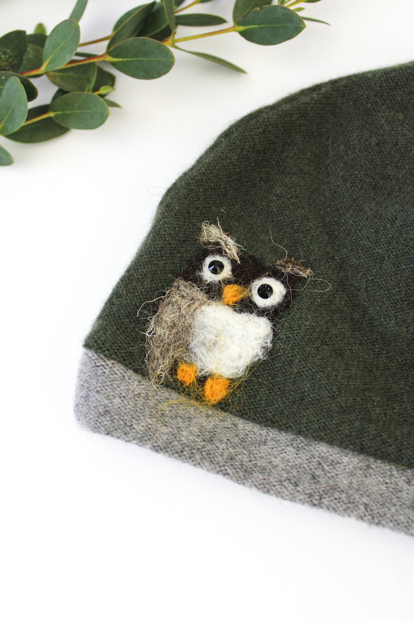 Owl Cashmere Baby Hat