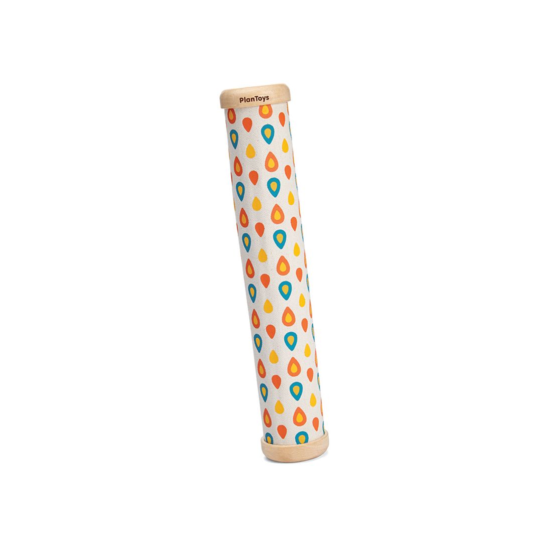 Colorful patterned toy on a white background