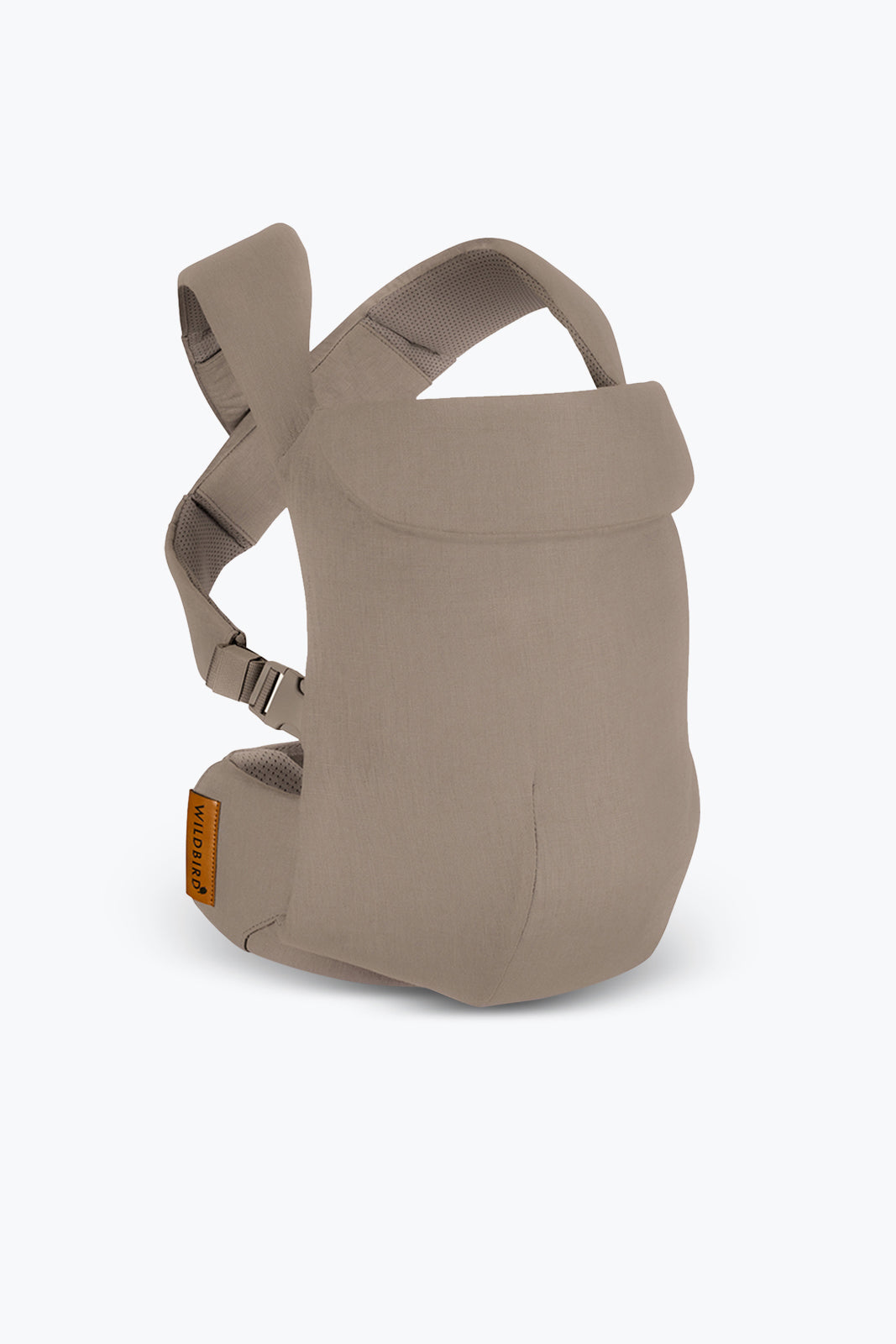 Beige baby carrier on a white background