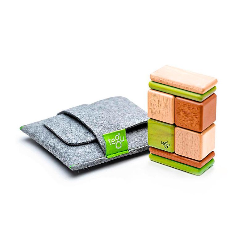 Original Pocket Pouch Magnetic Wooden Blocks -8 pieces
