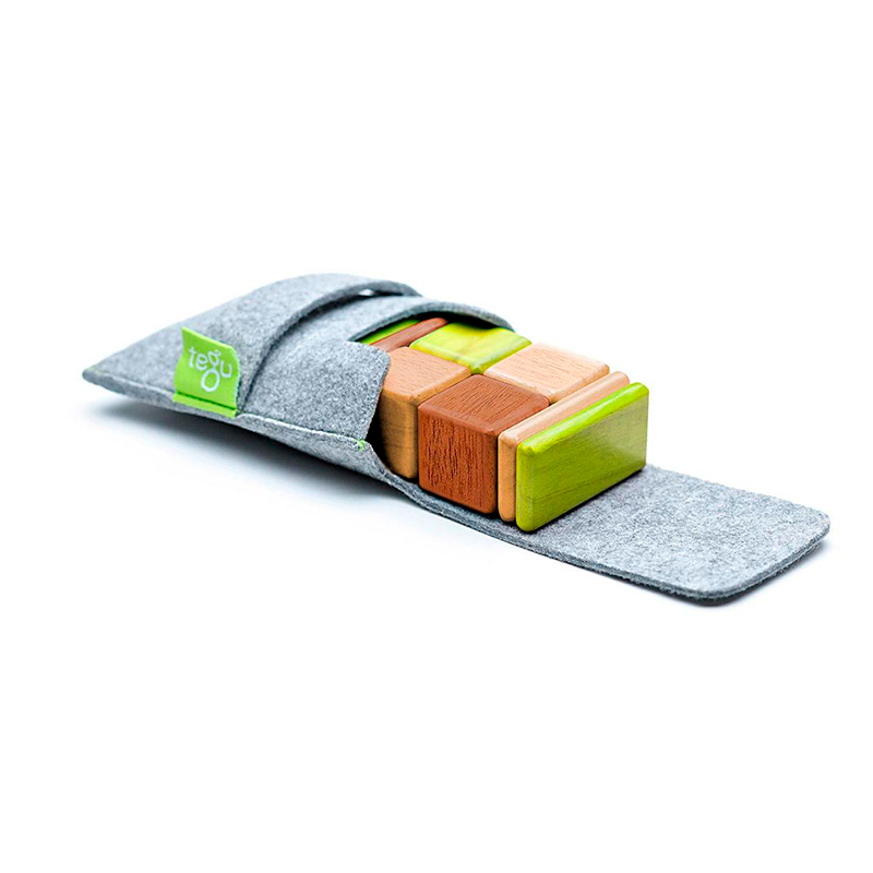 Original Pocket Pouch Magnetic Wooden Blocks -8 pieces