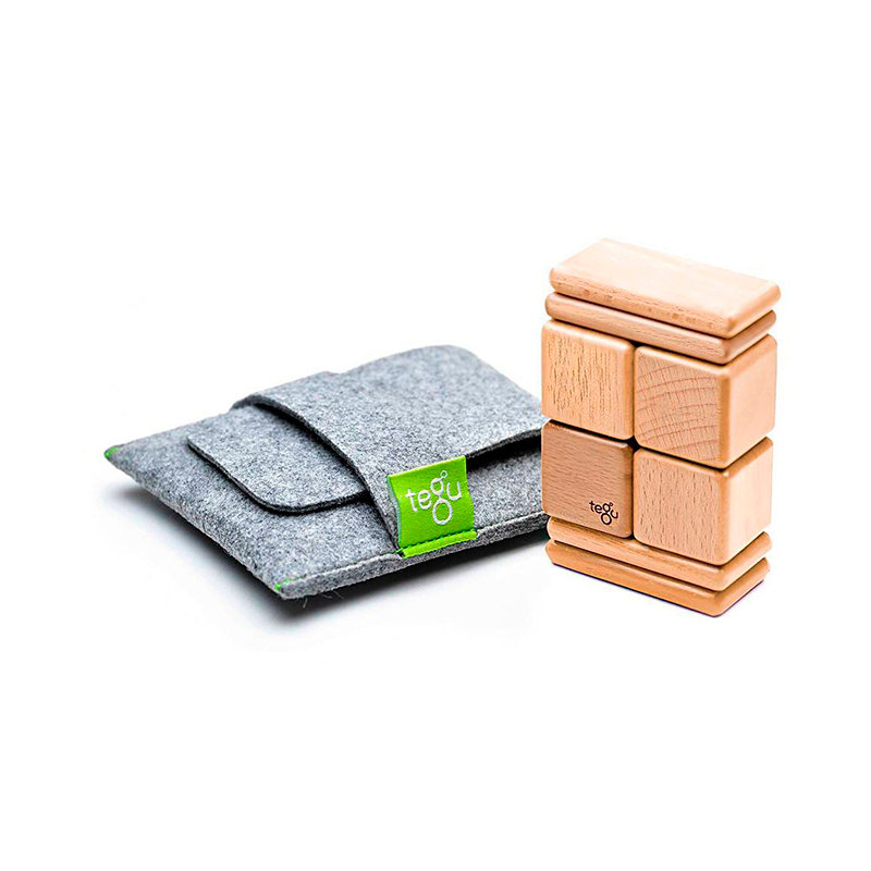 Original Pocket Pouch Magnetic Wooden Blocks -8 pieces