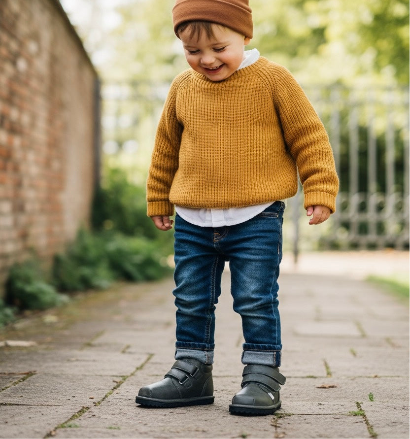 Barefoot Toddler Sneakers |Flexible Wide in Forest Green