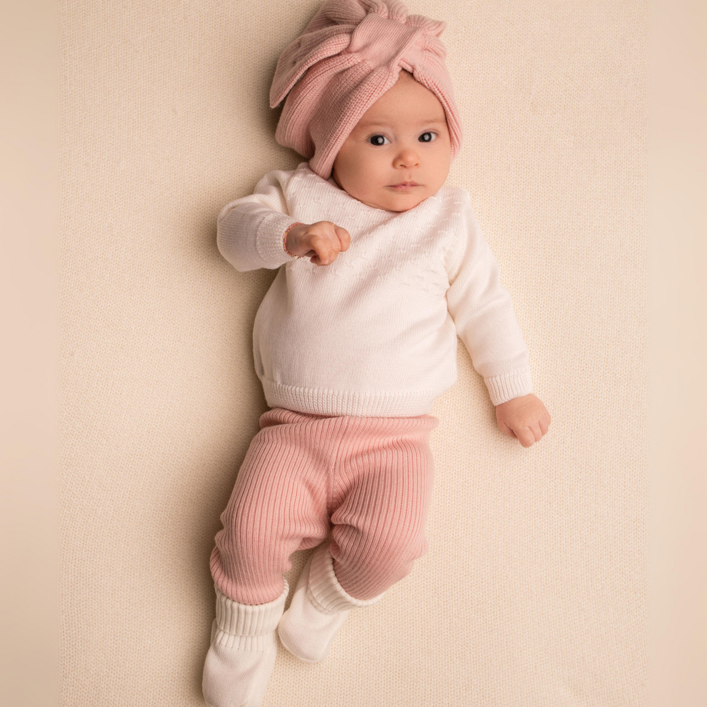 Virgin Merino Wool Sweater - Latte White