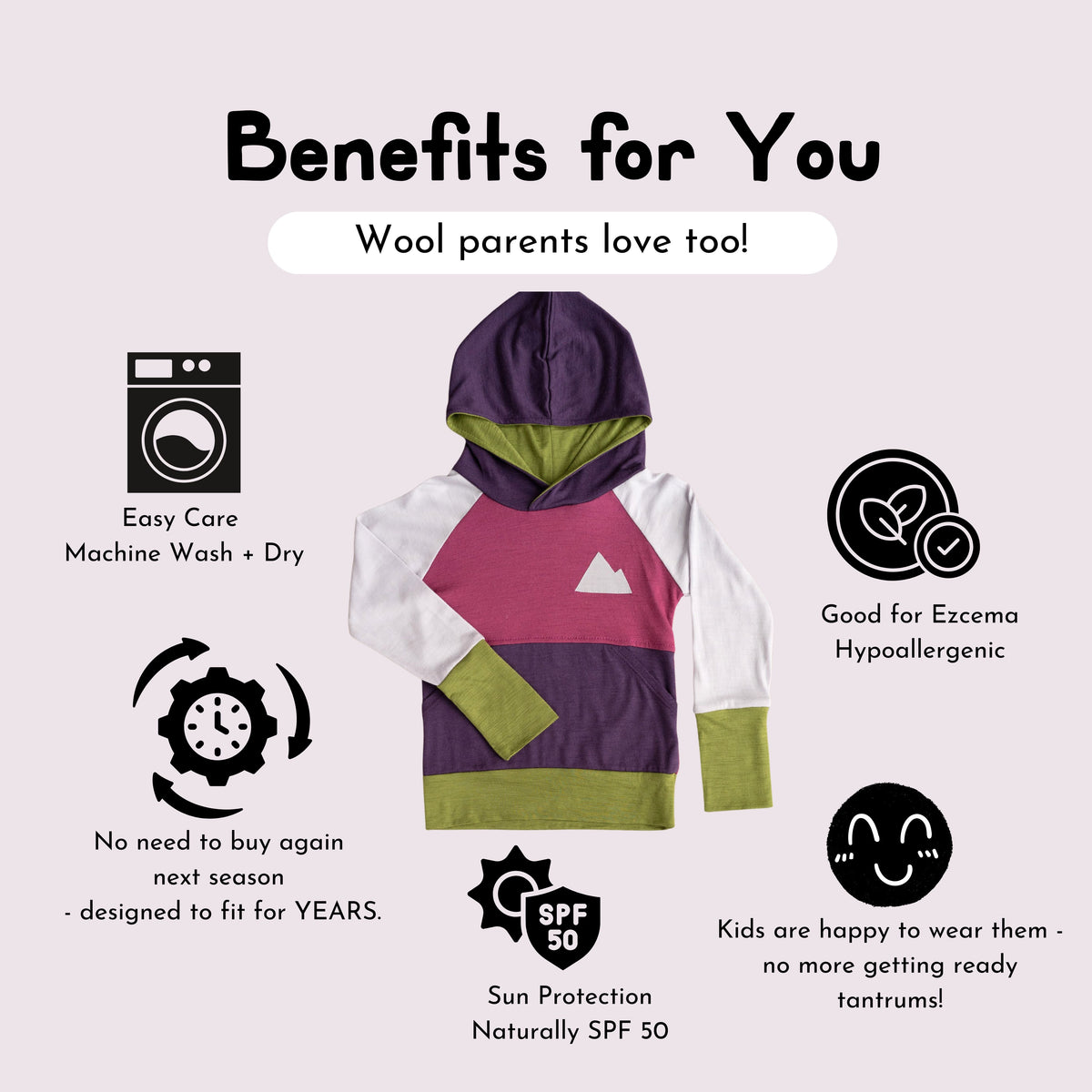 Kids Free Range Merino Hoodie