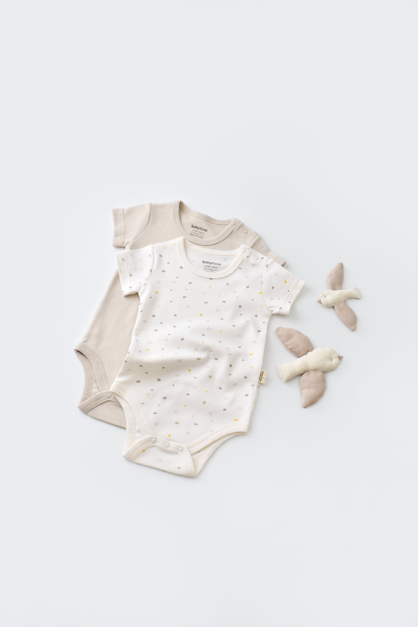 Natural Short Sleeve Organic Bodysuit