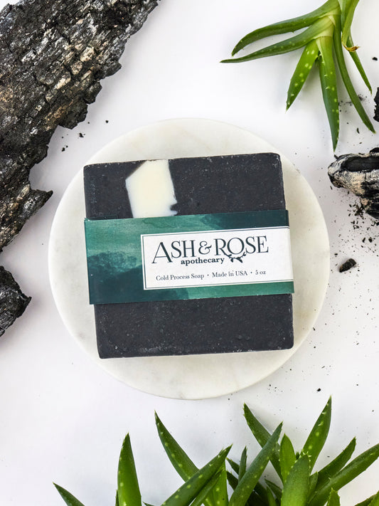 Charcoal & Aloe Soap Scrub Bar