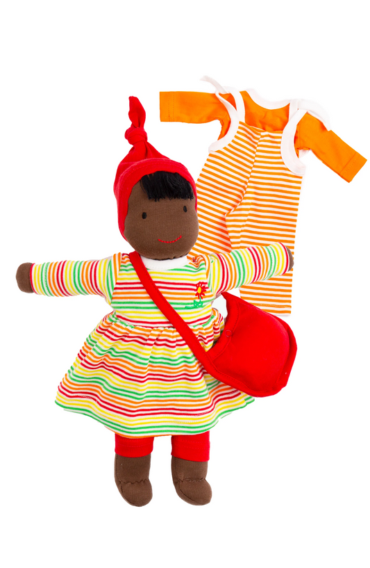 Sasha Waldorf-Inspired Dress Up Doll in Stripes