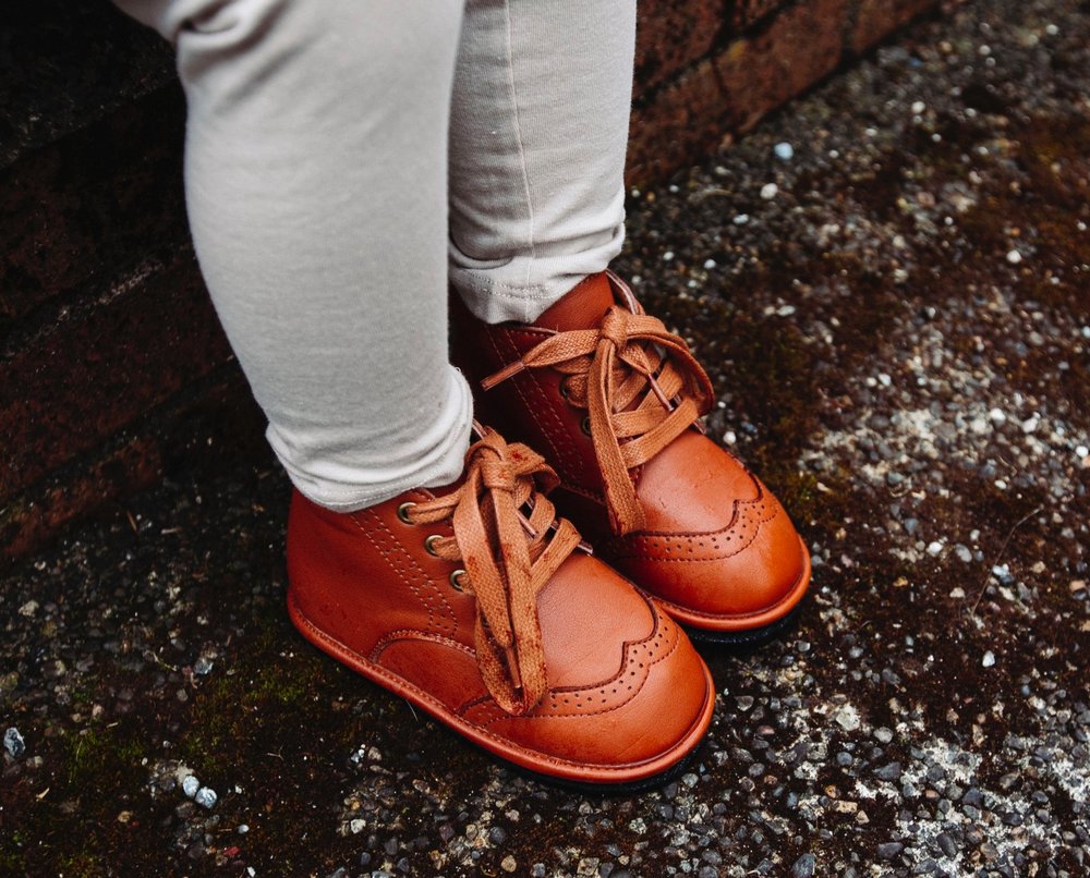 Waterproof Hand-Stitched Kids’ Boots with Flexible Sole |Chestnut
